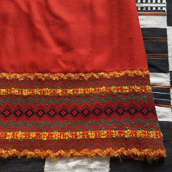 Vintage 70’s Arola Finnish Handmade Wool Maxi Skirt & Vest Set. Size Small. Rare - Picture 13 of 16